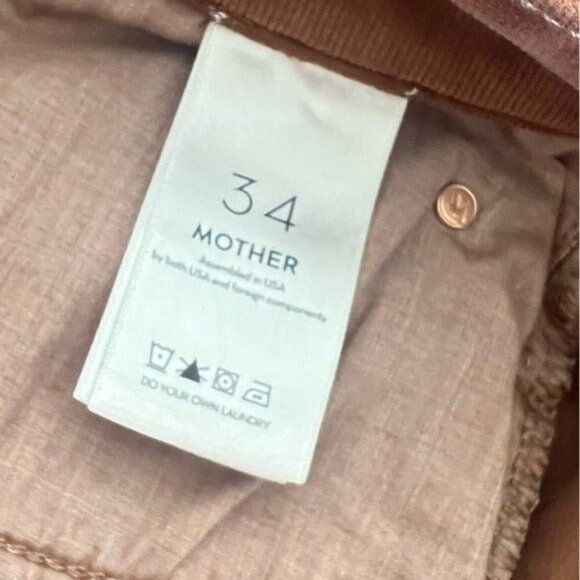 ANTHROPOLOGIE MOTHER The Mid Rise Dazzler Corduroy Pants Monks Robe Brown NEW - Picture 9 of 13